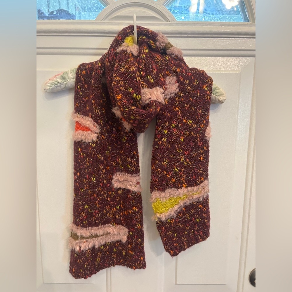 💜Gorgeous Artisan Knit Patchwork Scarf - Bohemian  🧶💜Jewel Tones💜
